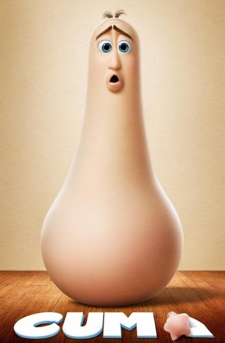 00218-Movie Poster of a Rated-R Pixar Movie called _CUM_, Pixar Animation, Sperm Figure.png